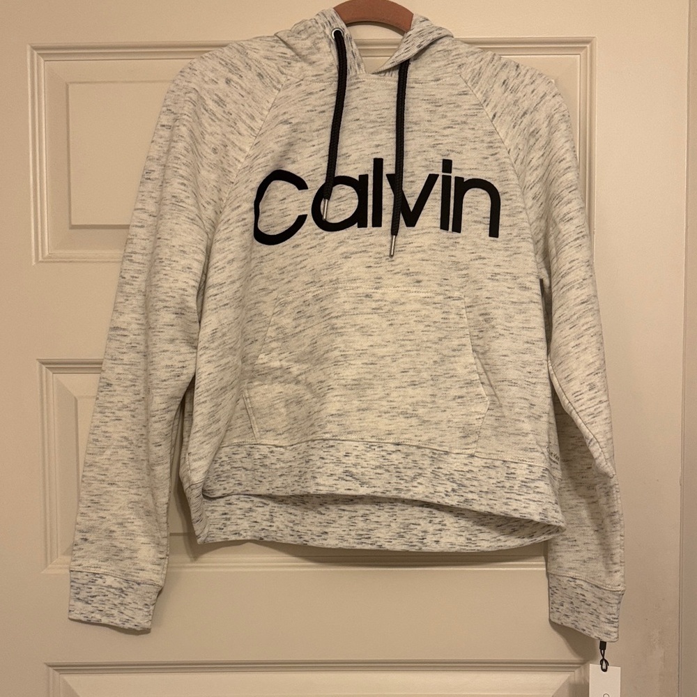 Brand New With Tags Women’s Calvin Klein Light Gray Hoodie Sweater